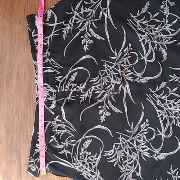 SALE $  90s Floral A-line Skirt 12P - Picture 4 of 6